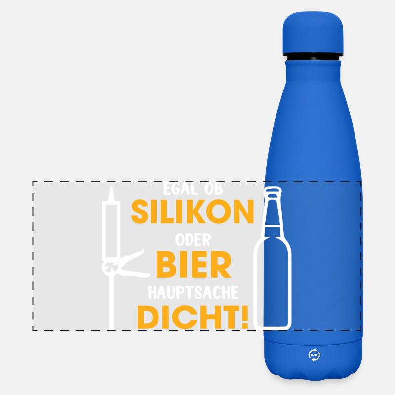 Silicone or beer – the main thing is that it is tight - Matte Panoramic Thermal Bottle 500 ml - royal blue