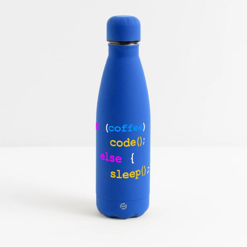 Kein Kaffee Kein Code Programmierer Informatiker Matte Panorama Isolierflasche 500 ml