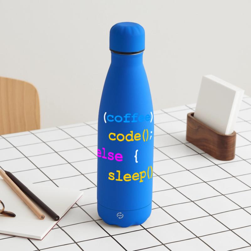 Kein Kaffee Kein Code Programmierer Informatiker Matte Panorama Isolierflasche 500 ml