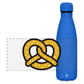 Festival folk du jardin de bière Pretzel Bavaria Pretzel Baker - Gourde isotherme panoramique mate 500 ml - bleu roi - Devant
