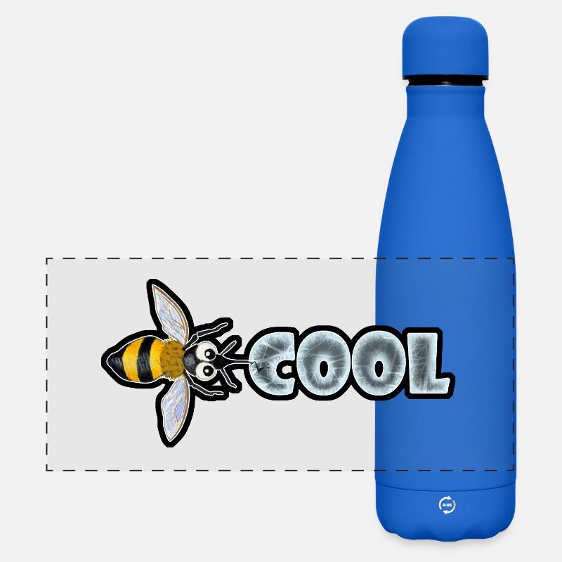 BEE COOL (horizontal) - Gourde isotherme panoramique mate 500 ml - bleu roi
