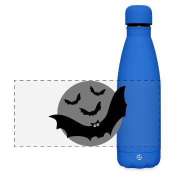 Fledermäuse - Matte Panorama Isolierflasche 500 ml - Königsblau - Vorne