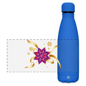 wunderschöne Geschenkschleife für Weihnachten - Matte Panorama Isolierflasche 500 ml - Königsblau - Vorne