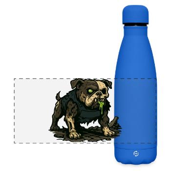 Carlin zombie groggy avec bave verte - Gourde isotherme panoramique mate 500 ml - bleu roi - Devant