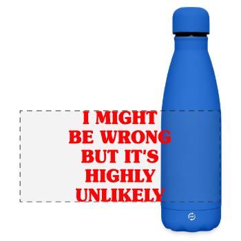 Might Be Wrong But Highly Unlikely Know-It-All - Matte Panoramic Thermal Bottle 500 ml - royal blue - Front