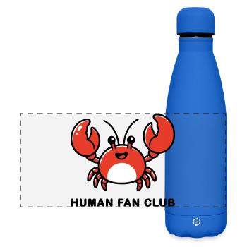 AI Human Fan Club - Matte Panoramic Thermal Bottle 500 ml - royal blue - Front