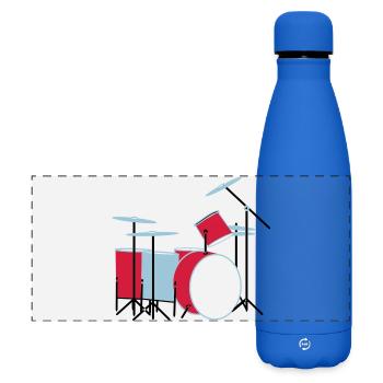 coloured_drums - Matte Panorama Isolierflasche 500 ml - Königsblau - Vorne