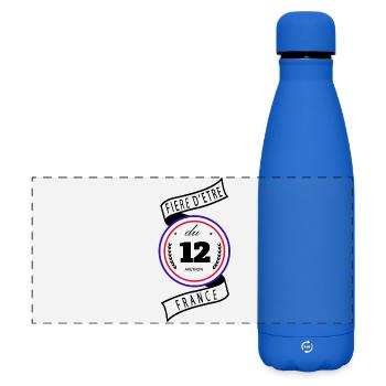 Fière D'être Du 12 Aveyron France - Gourde isotherme panoramique mate 500 ml - bleu roi - Devant