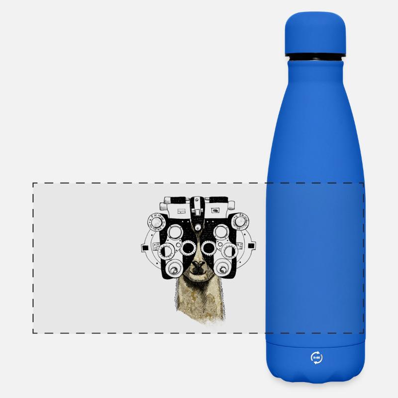 Alpaca&Phoropter - Matte Panoramic Thermal Bottle 500 ml - royal blue