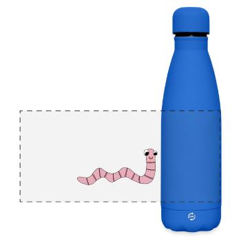 Earthworm *** blank - Matte Panoramic Thermal Bottle 500 ml - royal blue - Front