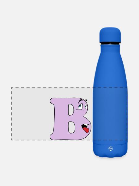 B - Matte Panorama Isolierflasche 500 ml - Königsblau