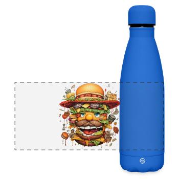 Wild Citizen Caricature Face - Matte Panoramic Thermal Bottle 500 ml - royal blue - Front