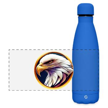 Bald eagle - Matte Panoramic Thermal Bottle 500 ml - royal blue - Front