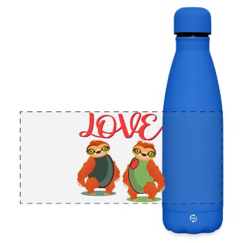 LOVE SLOTH OLIVES COSTUMES POUR COUPLES - Gourde isotherme panoramique mate 500 ml - bleu roi - Devant