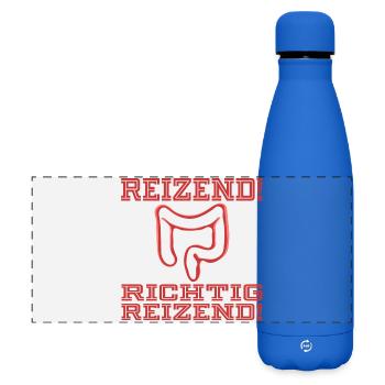 Reizdarm | RICHTIG REIZENDER DARM SRPÜCHE - Matte Panorama Isolierflasche 500 ml - Königsblau - Vorne
