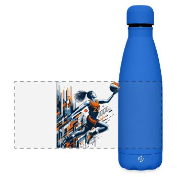 Conception de dunk de basket-ball femme - Gourde isotherme panoramique mate 500 ml - bleu roi - Devant