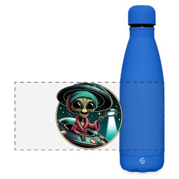 Außerirdischer Detektiv im UFO-Licht - Matte Panorama Isolierflasche 500 ml - Königsblau - Vorne