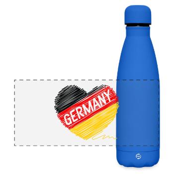 Drapeau de l’Allemagne, l’amour de l’Allemagne, symbole d’unité - Gourde isotherme panoramique mate 500 ml - bleu roi - Devant