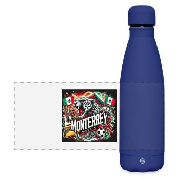 Monterrey Mexico Cities Design - Matte Panoramic Thermal Bottle 500 ml - dark blue  - Front