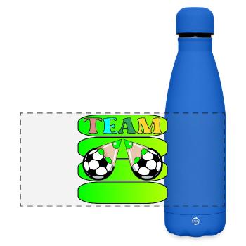 TEAM FOOTBALL TEAM NAME - Matte Panoramic Thermal Bottle 500 ml - royal blue - Front