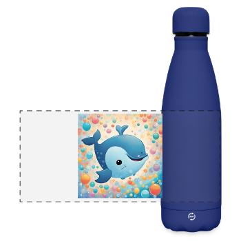 Baby poster, nursery, infant - Matte Panoramic Thermal Bottle 500 ml - dark blue  - Front