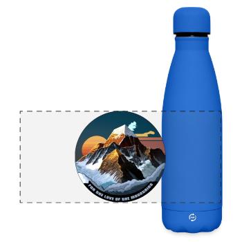 For the love of the mountains - Matte Panoramic Thermal Bottle 500 ml - royal blue - Front