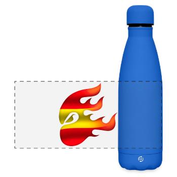 Drapeau de l’Espagne - Espagne - Ninja - Gourde isotherme panoramique mate 500 ml - bleu roi - Devant