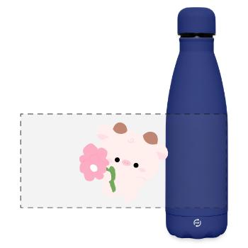 Romantische Kuh - Matte Panorama Isolierflasche 500 ml - Dunkelblau  - Vorne