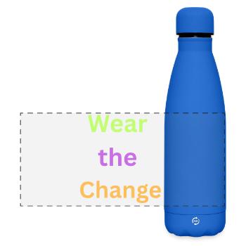 Renforcer la conception typographique du futur - Gourde isotherme panoramique mate 500 ml - bleu roi - Devant