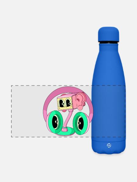 FREQUENZ - Matte Panorama Isolierflasche 500 ml - Königsblau