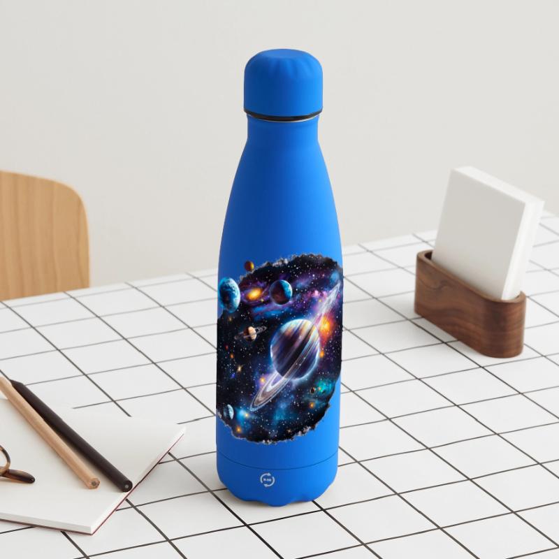 Galactic Planetary System Pattern Matte Panoramic Thermal Bottle 500 ml