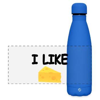 Fromage - Gourde isotherme panoramique mate 500 ml - bleu roi - Devant