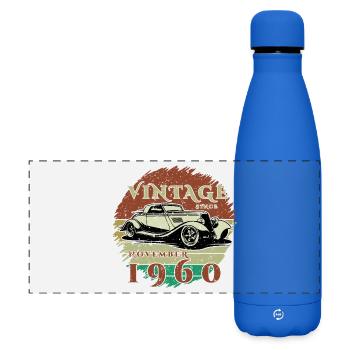 65ème Anniversaire - Classiques - Millésime depuis 11/1960 - Gourde isotherme panoramique mate 500 ml - bleu roi - Devant