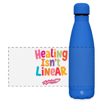 Healing Isn’t Linear Positive Shirt - Matte Panoramic Thermal Bottle 500 ml - royal blue - Front