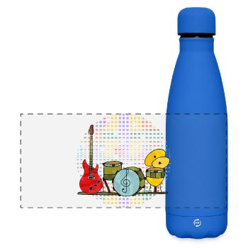Musikinstrumente - Matte Panorama Isolierflasche 500 ml - Königsblau - Vorne
