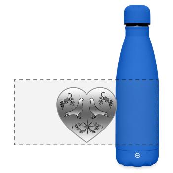 Tauben - Matte Panorama Isolierflasche 500 ml - Königsblau - Vorne