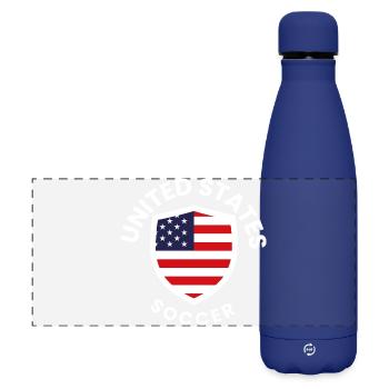 USA Football Flaggenschild - Matte Panorama Isolierflasche 500 ml - Dunkelblau  - Vorne