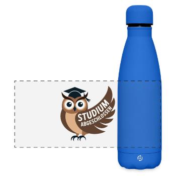 Eule - Studies completed - Matte Panoramic Thermal Bottle 500 ml - royal blue - Front