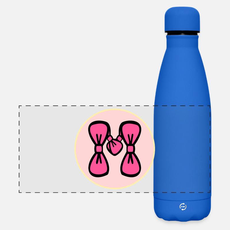 Letter M - Hair Bow First Name - Matte Panoramic Thermal Bottle 500 ml - royal blue
