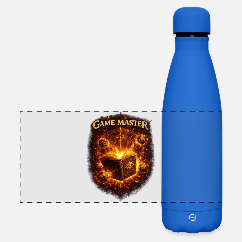 Game Master Fantasy RPG D20 Shirt - Matte Panoramic Thermal Bottle 500 ml - royal blue