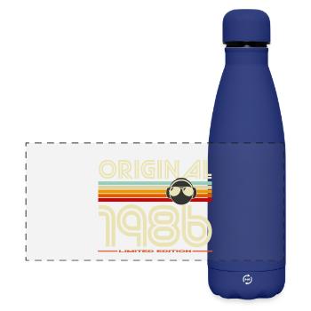 Originale Retro-Edition von 1986 - Matte Panorama Isolierflasche 500 ml - Dunkelblau  - Vorne
