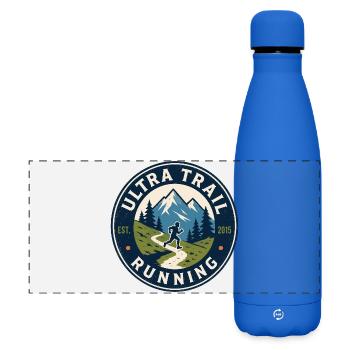 Ultra Trail Running - Gourde isotherme panoramique mate 500 ml - bleu roi - Devant