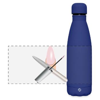Fingernail manicure with nail file and nail polish - Matte Panoramic Thermal Bottle 500 ml - dark blue  - Front