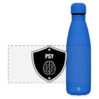 Psychologue / Psychiatre / Travail / Psychanalyste - Gourde isotherme panoramique mate 500 ml - bleu roi - Devant
