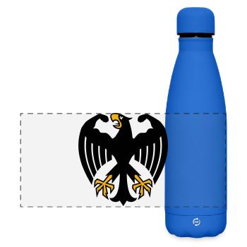 German Fitness Federal Eagle with Muscles - Matte Panoramic Thermal Bottle 500 ml - royal blue - Front