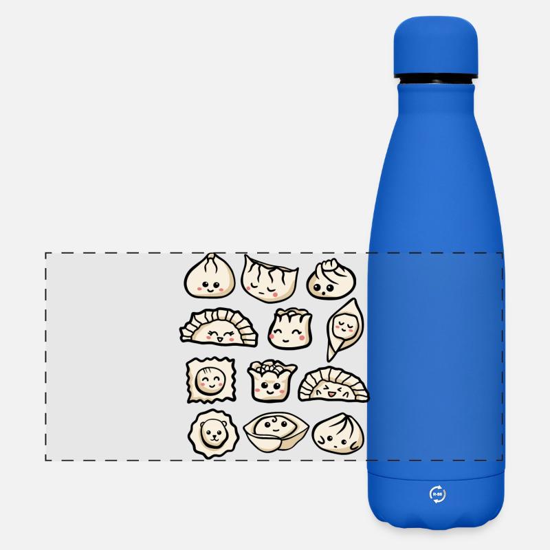 Kawaii dumplings - Matte Panoramic Thermal Bottle 500 ml - royal blue