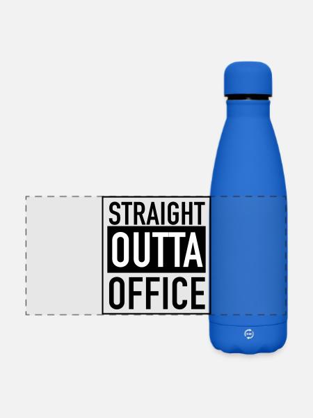 Direkt aus dem Büro - Matte Panorama Isolierflasche 500 ml - Königsblau