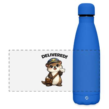 Otter Postbote Liefert - Matte Panorama Isolierflasche 500 ml - Königsblau - Vorne