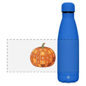 Sparkly Glowing Pumpkin - Matte Panoramic Thermal Bottle 500 ml - royal blue - Front