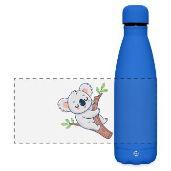 Dreamy Koala auf Cheerful Branch - Matte Panorama Isolierflasche 500 ml - Königsblau - Vorne